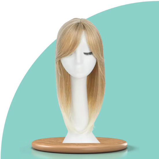 Top Closure - Topo de Cabelo Natural com Franja 50cm 200g | Para Alopecia e Falhas